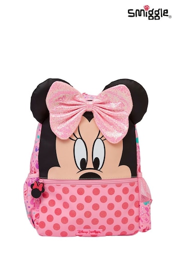 Smiggle Pink Minnie Mouse Junior Minnie Mouse Disney Character Hoodie Backpack (528868) | £37
