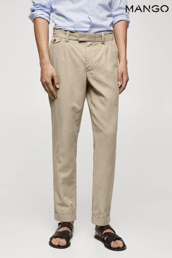Mango Tapered Pleated Trousers (528873) | £30