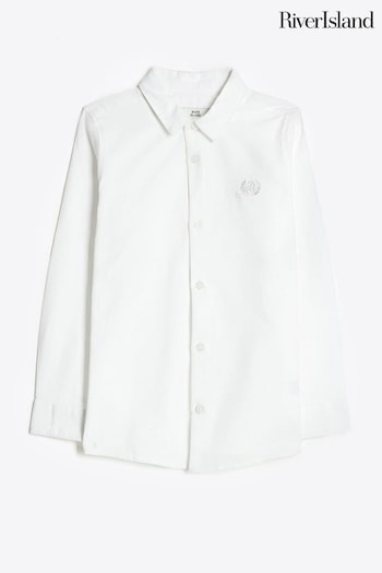 River Island White Cotton Boys Oxford Shirt (529131) | £16 - £22