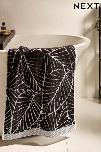 Black Leaf Towel (529630) | £8