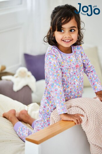 JoJo Maman Bébé Lilac Unicorn Jersey Pyjamas (529698) | £21