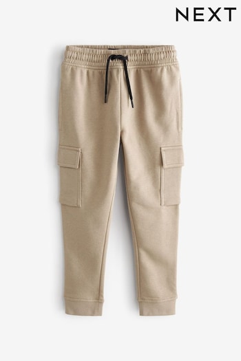 Stone Natural Slim Fit Cargo Jersey Joggers (3-16yrs) (529840) | £12 - £19