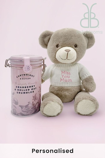 Mother's Day Frankie Bear Soft Toy and Biscuits - Miss You (530040) | £44