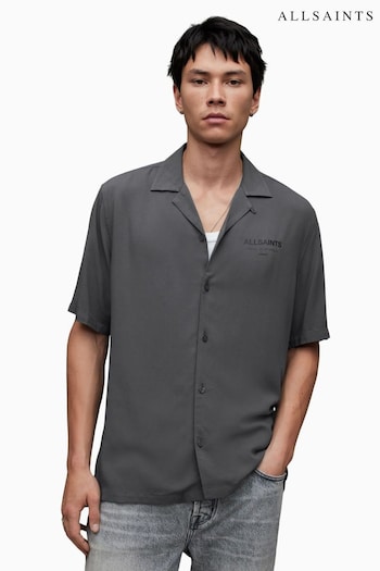 AllSaints Grey Undergrounnd Short Sleeve Shirt (530045) | £99