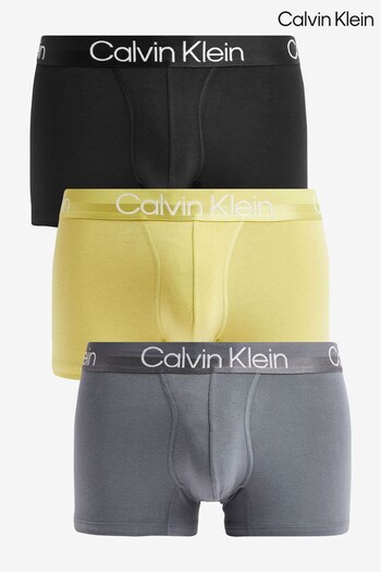 Calvin Klein Modern Structure Cotton Black Trunks 3 Pack (530364) | £44
