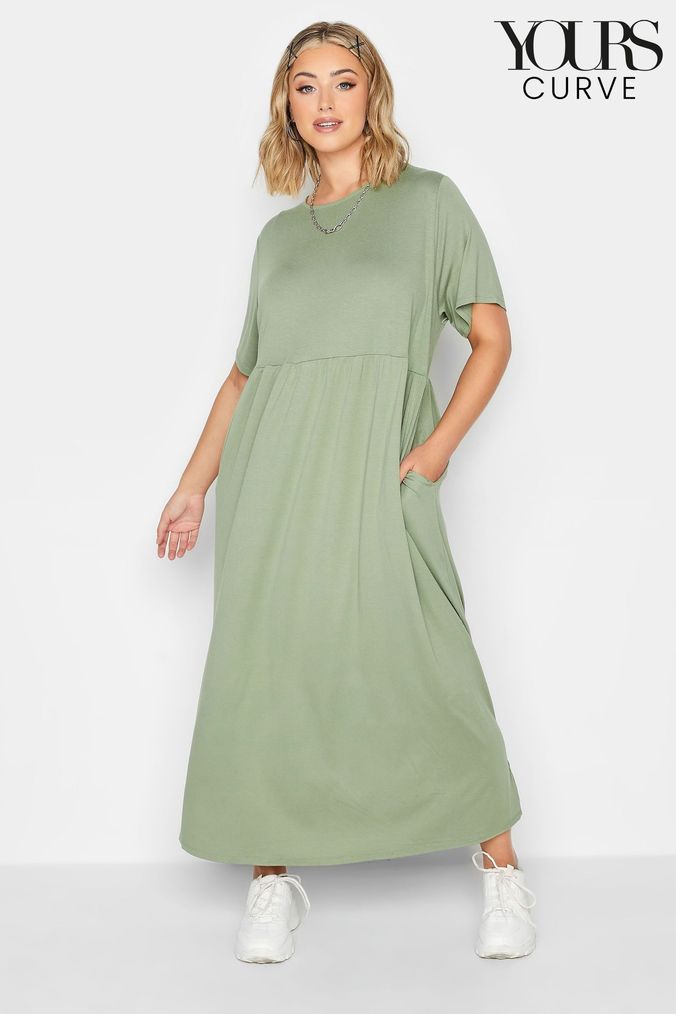 Buy Women s Maxi Dress Plain Round Neck Dresses Online Next UK