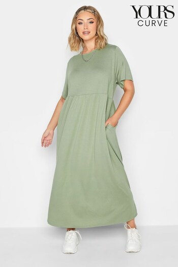 Yours Curve Green Limited Throw On Pocket Dress (530367) | £29