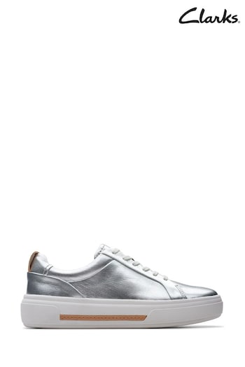 Clarks Silver Leather Hollyhock Walk neutral Shoes (530393) | £85
