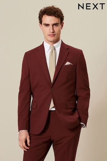 Brick Red Slim Fit Motionflex Stretch Suit Jacket (530406) | £79