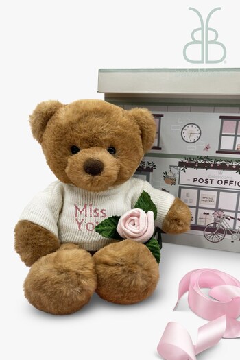 Babyblooms Mum To Be Miss You Charlie Bear Soft Toy And Baby Rosebud Socks (530411) | £37