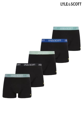 Lyle & Scott Miller Underwear Black Trunks 5 Pack (530457) | £47.50