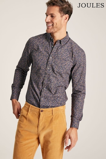 Joules Invitation Navy Paisley Classic Fit Printed Shirt (530676) | £49.95