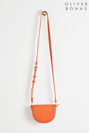 Oliver Bonas Orange Saddle Mini Crossbody Bag (531245) | £42