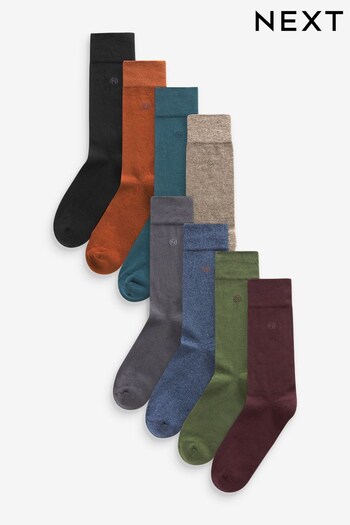 Neutral/Grey 8 Pack Cushioned Sole Socks (531316) | £25