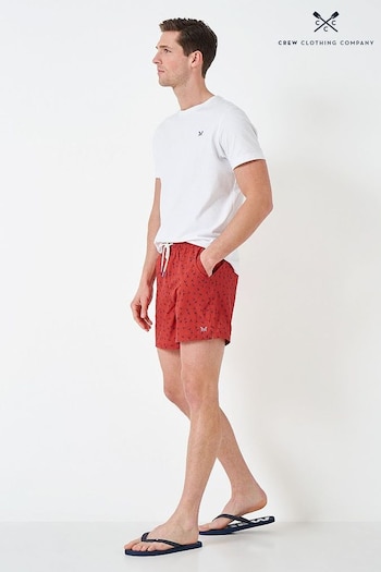 Crew Clothing Company Red Bird Print Swim Shorts (531488) | £45