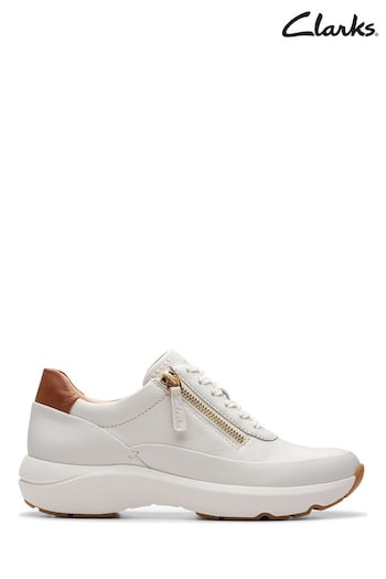 Clarks White Lea Tivoli Zip Shoes (531538) | £85