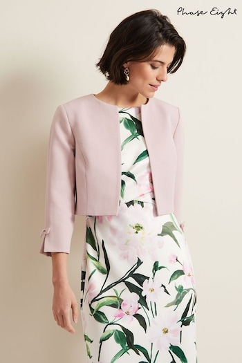 Phase Eight Pink Zoelle Bow Jacket (531543) | £110