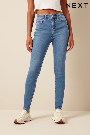 Mid Blue Cosy Brushed Skinny Jeans (531631) | £35
