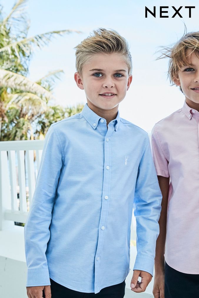 Blue Long Sleeve Oxford Shirt (3-16yrs) (531644) | £12 - £17