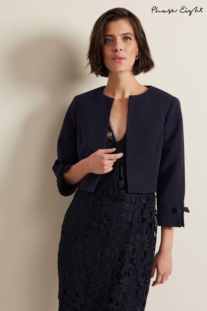 Phase eight navy jackets top