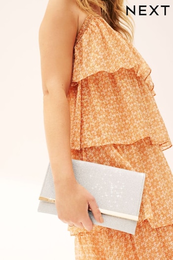 Shimmer Clutch Bag With Detachable Cross-Body Chain (532092) | £16