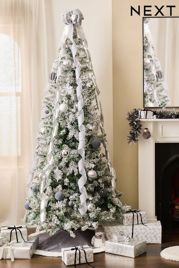 White Snowy Lit 7ft Christmas Tree (532102) | £175