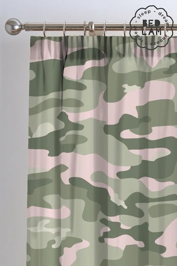 Bedlam Pink Camouflage Eyelet Curtains (532180) | £40
