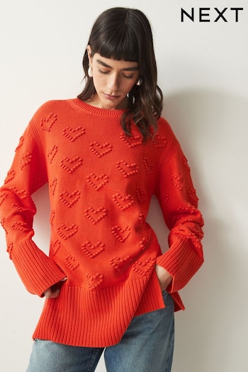 Red Pom Heart Jumper (532314) | £36