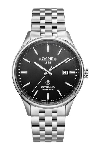 Roamer Gents Silver Tone Dial Steel Bracelet Optimus Watch (532349) | £629