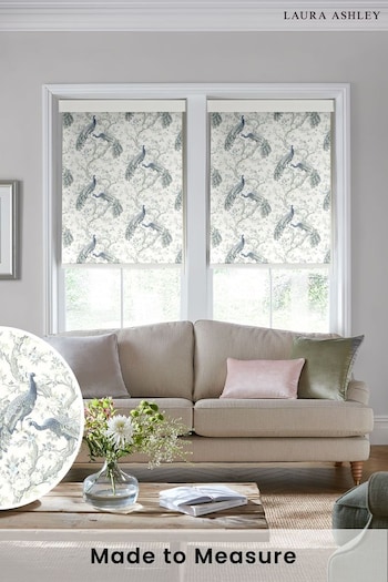 Laura Ashley Blue Belvedere Midnight Made to Measure Roller Blind (532869) | £58