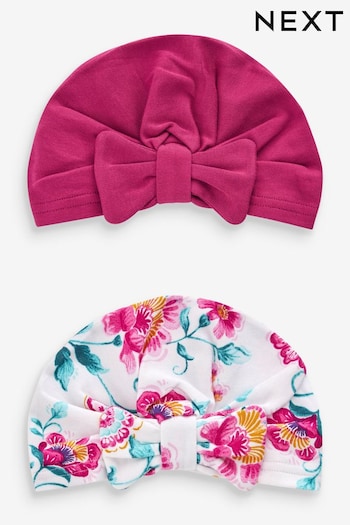 Pink/Red 2 Pack Baby Turbans (0mths-2yrs) (533078) | £7