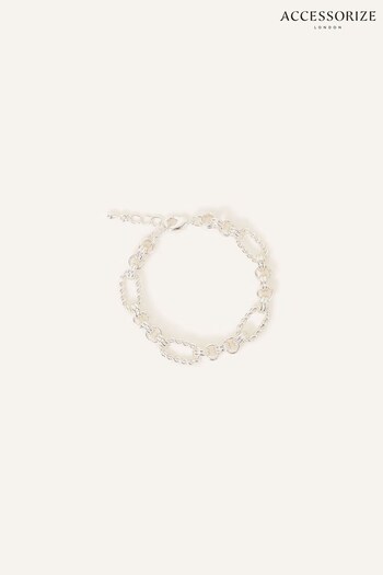 Accessorize Silver Tone Twisted Chain Bracelet (533159) | £18