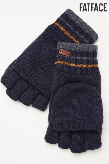 FatFace Blue Nep Overflap Gloves (533317) | £22.50