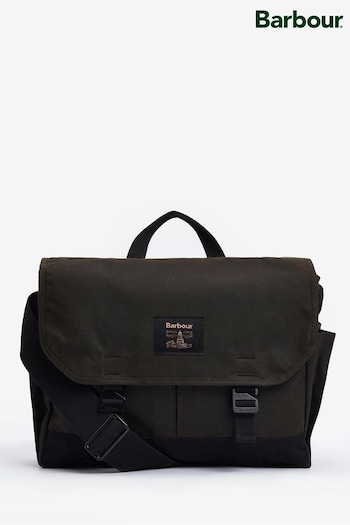 Barbour® Olive Green Field Wax Messenger Work Bag (533468) | £119