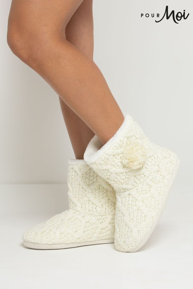 Womens white slipper boots outlet
