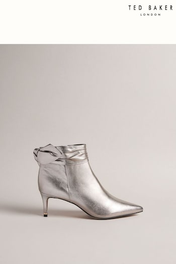 Ted Baker Grey Yona Suede Bow Detail Ankle Boots (533813) | £150