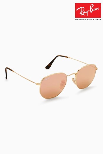 Ray-Ban Medium Hexagonal Flat Lens Sunglasses (533853) | £156