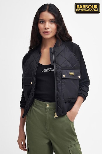 Barbour International® Wilson Hybrid Quilted Bomber Style Jacket (533856) | £139