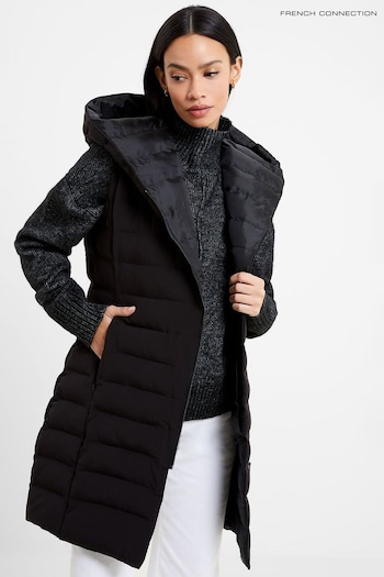 French Connection Midi Puffer Black Gilet (533918) | £130