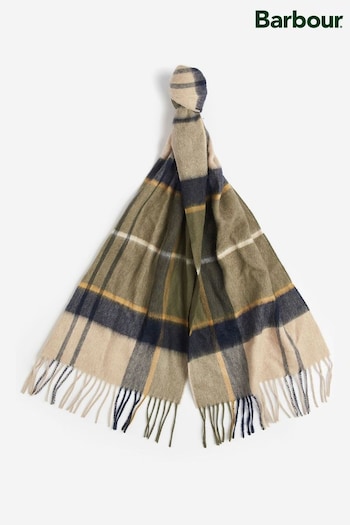 Barbour® Green Carrbridge Tartan Check Wool Blend Scarf (534143) | £50