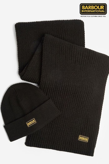 Sweeper Beanie Hat and Check Scarf Gift Set (534329) | £55