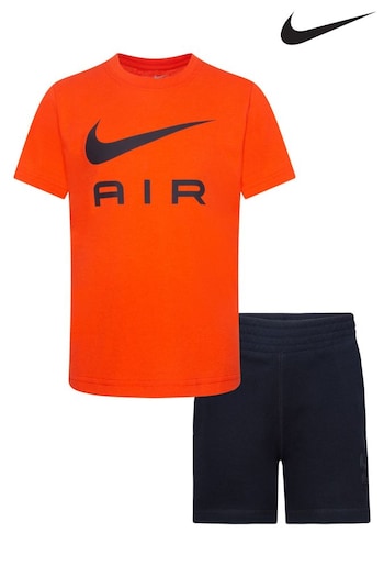 Nike Black Little Kids AIR T-Shirt and Shorts Set (534496) | £36
