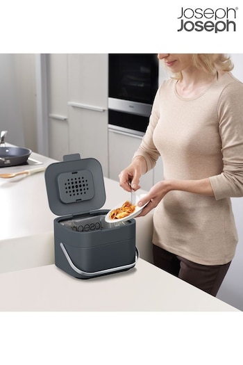 Joseph Joseph Graphite Stack 4 Food Waste Caddy (535273) | £32