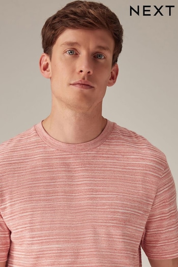 Coral Pink Textured T-Shirt (535298) | £14