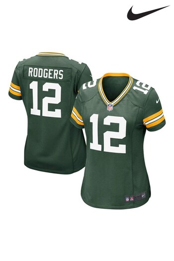 Nike Green Green Bay Packers Home Game Jersey - Aaron Rodgers (535693) | £105