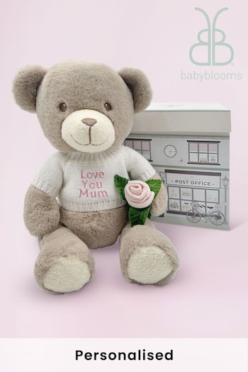 Babyblooms Mum To Be Love You Charlie Bear Soft Toy And Baby Rosebud Socks (535807) | £37