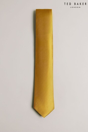 Ted Baker Gold Moorez Ottoman Silk Tie (535846) | £45