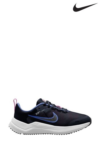 Nike Again Navy Downshifter 12 Running Youth Trainers (535890) | £45
