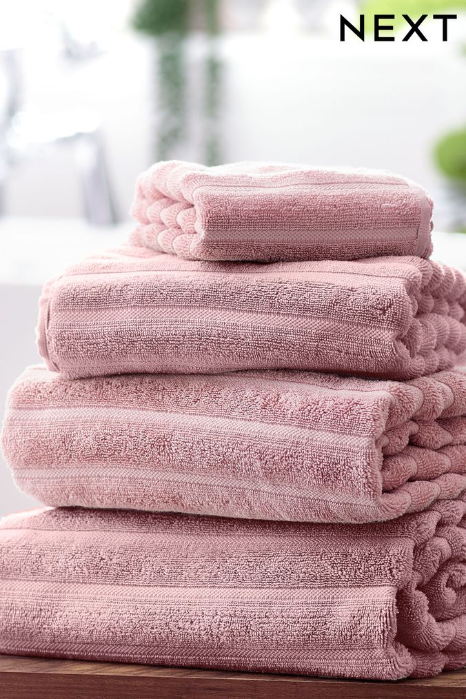 Buy Pink Stripe Towels Bathroom Online Next UK