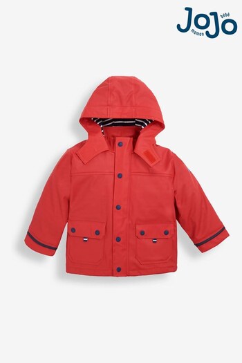 JoJo Maman Bébé Red Childrens Waterproof Fisherman's Jacket (536614) | £39
